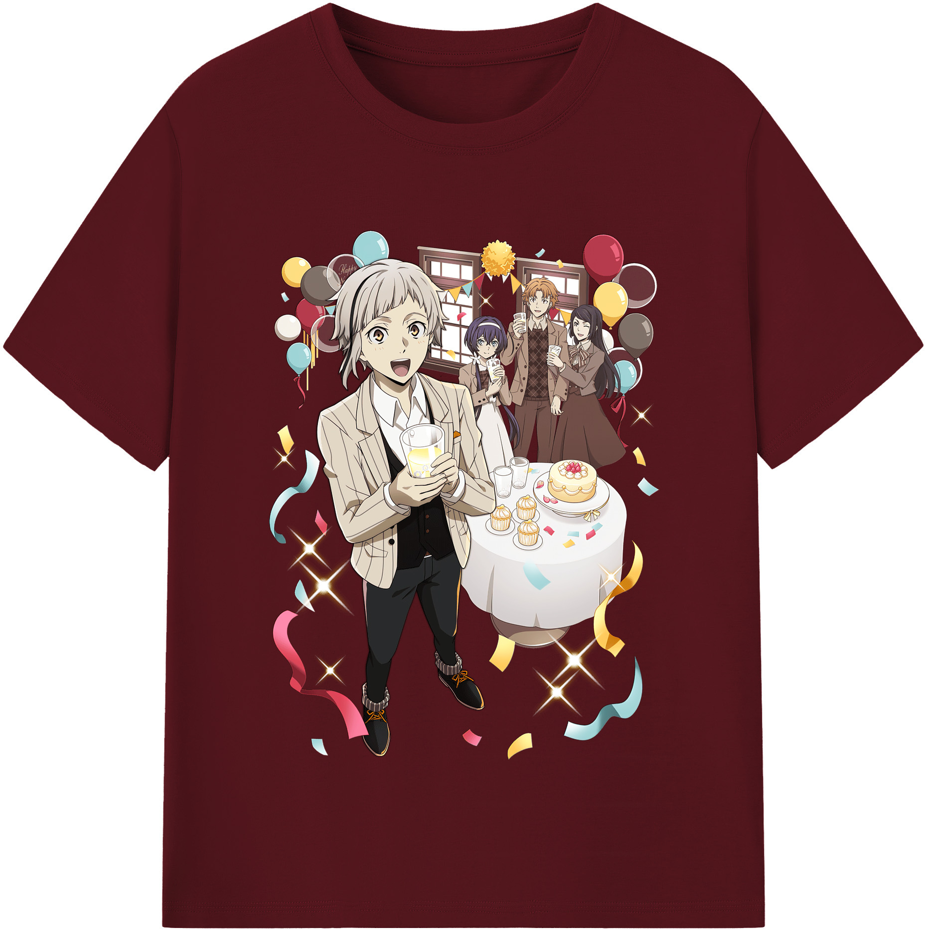 （画像用） 文豪ストレイドッグス Bungo Stray Dogs 綿100％半袖Tシャツ（フロントプリント）